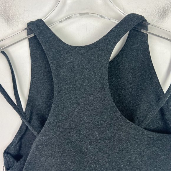 NWT WeWoreWhat Double Strap Zip Up Bra Dark Heather Grey Size Small S NEW - Picture 11 of 13
